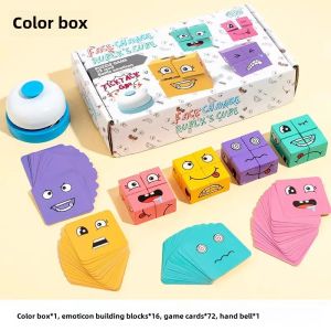 Cube Emoji Magic Change Building Block Rubik Face Changing Rubik Cube Smile Magic Block Kids Play Bell