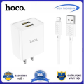 BỘ CÁP SẠC CỦ SẠC HOCO SẠC NHANH 2.4A - CỐC SẠC DÂY SẠC  lightning MICRO USB TYPE C DÙNG CHO IPHONE IPAD  SAMSUNG  OPPO XIAOMI ..VV - vienthonghn. 