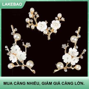 【LAKEBAO】 1pcs giả ngọc trai rhinestone hoa chi nhánh DIY trang sức làm phụ kiện