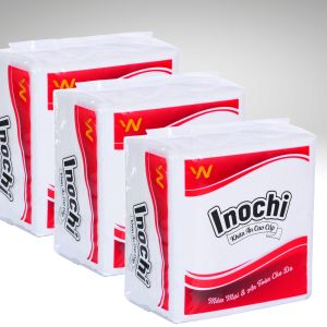 COMBO 3 GÓI Giấy NAPKIN (giây vuông) cao cấp INOCHI 100 tờ