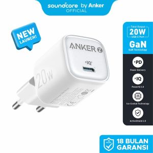 Anker Charger 20W PD Kabel Type C to Lightning – Fast Charging iPhone iPad Original Garansi 18 Bulan