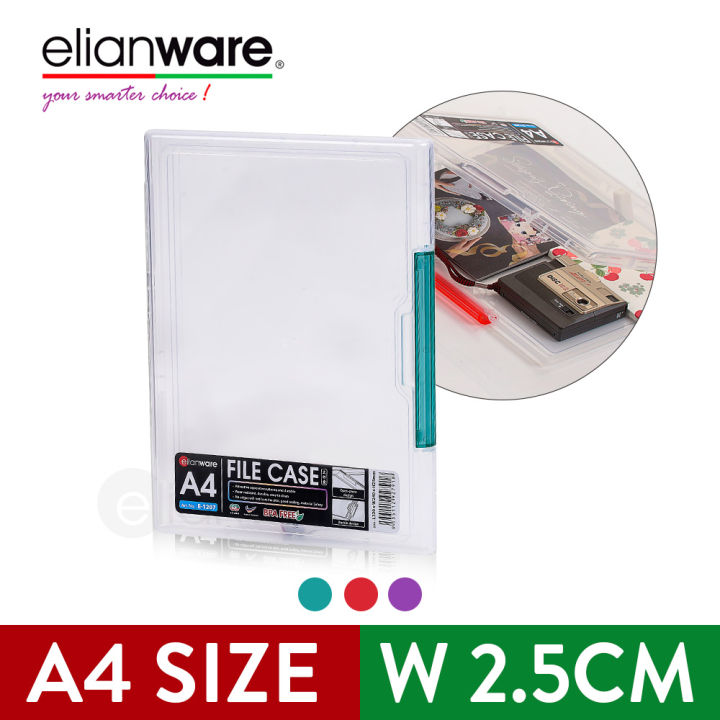 Elianware A4 Basic Management Document Transparent Clear File Folder Case Lazada