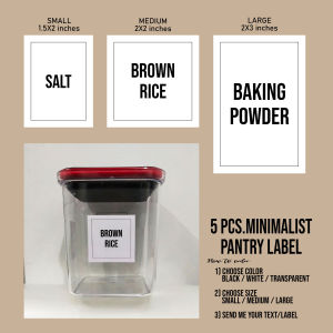 5pcs Pantry and Kitchen Label Sticker (Customized kahit anong text pwede ilagay)