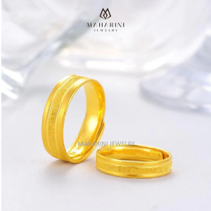 Cincin Tunangan Sepasang Kawin Nikah Emas Palladium Platinum Emas Perak MH