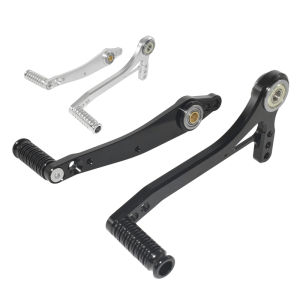 Motorbike CNC Adjustable Dual Bearings Shift or Brake Lever Shifter Pedal with Toe Pegs Kit For Aftermarket Rearsets Rear Set