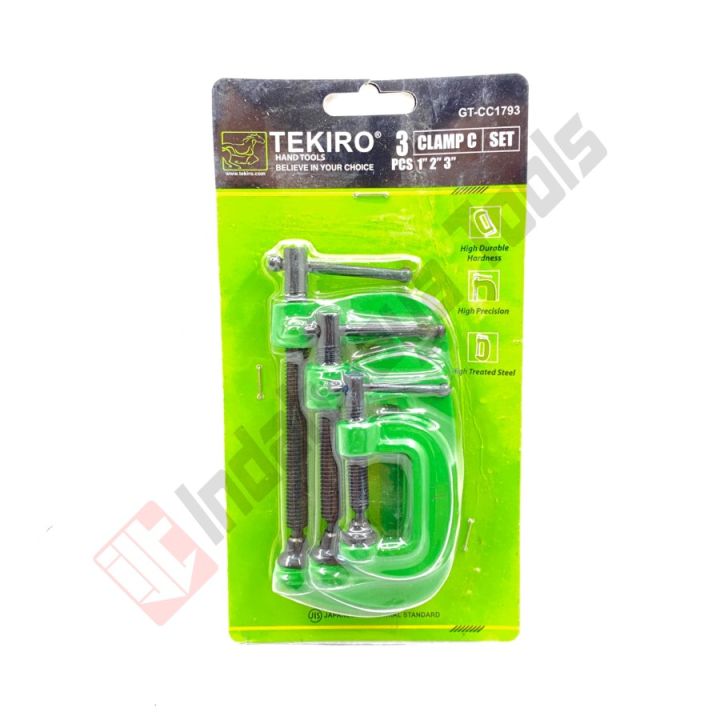 TEKIRO GT CC1793 Klem C Set 3 Pcs Catok Clamp 1 2 3 Inch Lazada Indonesia