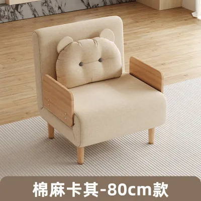 Sofabed folding dual-use new small-sized household single lunch office Teddy velvet bear sofa