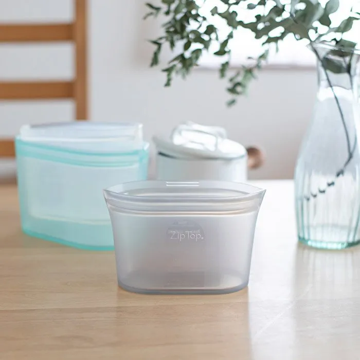 Zip Top Reusable Zipper Bag Silicone Food Storage Bag and