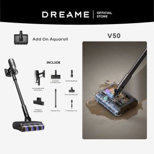 [GRAND LAUNCH] Dreame V50 Wet & Dry Dual Cleaning Cordless Vacuum | Tangle-Cut™  Motorized Dual Blades | 140° Blue Light
