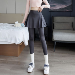 Womens Fitness Pants Yoga Pants Sweatpants Running Slim Slim Stretch Fake Two Fitness Pants