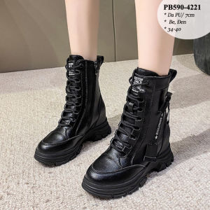 Giày Bốt Nữ Có Áo Phủ Đế Xuồng Tăng Chiều Cao 12CM B980-4394