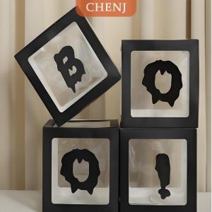 [COD] CHENJ ชุดตกแต่งบอลลูนฮาโลวีน3D กล่องลูกโป่งหัวฟักทองผีตกแต่งปาร์ตี้สร้างสรรค์บ้านกลางแจ้งฉากที่น่ากลัวอุปกรณ์งานรื่นเริง