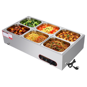 🔥Ready Stock🔥Commercial Fast Food Insulation Table Stainless Steel Electric Heating Table Automatic Temperature Control