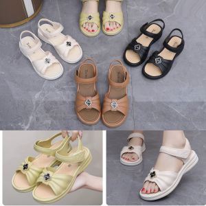 [Free Shipping] New Summer Styles: Comfortable Non-Slip And Durable Wedge-Heeled Sandals With Soft Soles Designed For Middle-Aged And Elderly Women Grandmothers And Mothers