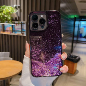Shockproof Bling Glitter Sequins Sand Liquid Quicksand Phone Case for iPhone 14 Pro Max 16 13 15 17 Pro Shiny Clear Hard Cover