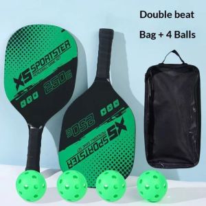Cindychen888 Pickleball Rackets Set Pickleball Paddle Set of 2 Rackets and 4 Pickleballs