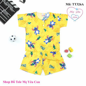 Bộ tole bé trai Size 6 (16-17kg) tay ngắn quần đùi. Tole/lanh 2 da loại 1. Được chọn mẫu. Phom rộng rãi thoải mái.