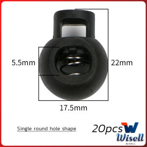 W.EL【มีสินค้าในสต๊อก】 สต๊อปเปอร์ ตัวล๊อคเชือก ตัวล็อคสาย อุปกรณ์เสื้อผ้า วัสดุพลาสติก สีดำ rope stopper