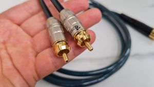 (BH 3 năm) Dây sub điện Canon cái ra 2 AV hàng cao cấp - Dây Canon cái ra 2 AV hoa sen (vang xuống sub) Audio Phile