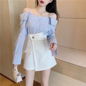 Quần giả váy nữ váy chữ A dáng ngắn lưng cạp cao xéo lên form dáng đẹp - Alice Store