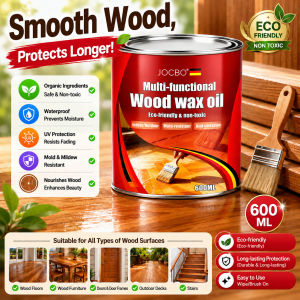 JOCBO Wood Wax Oil 600ML Germany Formula Waterproof Anti-mold Anti-corrosion Wood Sealant for Furniture Floor Deck Fence Indoor Outdoor Langis Pangprotekta sa Kahoy Anti-amag Lunas sa Bitak na Kahoy
