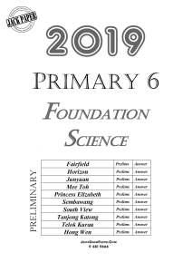 Primary 6 Preliminary