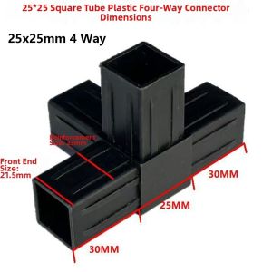 FEELDG 1Pcs 2/3/4/5-Đường Phụ kiện ống vuông 20/25/30mm Hình dạng X-L-T Mã góc ống Bền bỉ Nhựa ABS Khớp nối ống nhựa dành cho ống vuông 20/25/30mm