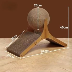 Cat Graing Board Wooden Cat Climbing Frame Vertical Scratch Resistant Cat Toy Rotating Sisal Rope Cat Graing Ball Cat Tower