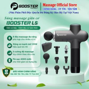 Súng massage giãn cơ Booster Lightsaber 126W – 4 chế độ 5 tốc độ 6 đầu massage chuyên sâu giảm đau nhức cơ bắp phục hồi nhanh