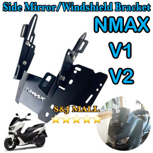 Universal Adjustable Bracket Side Mirror/Windshield Visor Bracket For Yamaha NMAX 2020 V1 V2 With Bolts Set