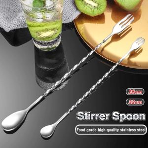 Stainless Steel Coffee Cocktail Beverage Tea Stirring Spoons Long Handle Drink Stirrer Bar Spoon Mixing Spoon Cocktail Stirring Spoon