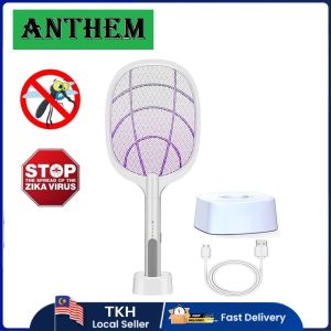 ANTHEM AM660 Portable Handheld 2-in-1 USB Rechargeable Purple Light Mosquito Repellent Swatter Household Insects Swatter