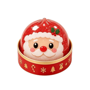 YERZ Soft Texture Christmas Stress Squeeze Toy Glitter Ball Slow Rise Cute Baozi Squishy Funny Reindeer Christmas Party Favors Christmas Party