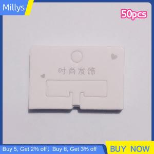Millys ที่หนีบผมแบบเรียบง่าย50ชิ้นการ์ดกระดาษเครื่องประดับผมแฟชั่นกิ๊บติดผมกระดาษแข็ง