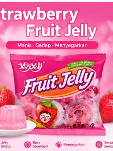 妙妙 Strawberry Flavored Jelly – 5 Pieces in a Pack Chewy & Soft Texture Sweet and Fragrant Strawberry Taste Light Snacks for Everyone