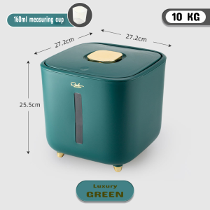 Rice Bucket Insect-proof Moisture-proof Sealed Household Grain Bucket Rice Flour Storage with Automatic Lid 5/10Kg
