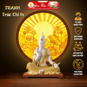 Hào Quang Trúc Chỉ In Cao Cấp CHÂN THIỆN MỸ Đèn Phong Thủy Trang Trí Bàn Thờ Phòng Thờ TC-HQ-270
