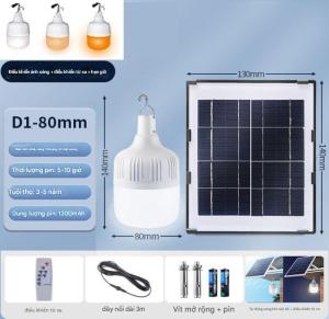 [Mua hạn chế thời gian] Bóng đèn năng lượng mặt trời mờ ba màu Đèn ngoài trời khẩn cấp cho quầy hàng chợ đêm