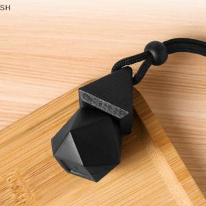 🚗🛵SH 1Pcs Triangle Cover Dyed Cover Matte Black Empty Bottle Car Essential Oil Diffuser Fragrance Freshener Perfume Bottle Ornament