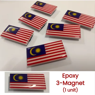 Magnet Malaysia Badge Lencana Jalur Gemilang Bendera Malaysia Magnetic Iron On Sticker
