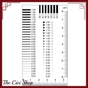 [The Cici Shop] ป้ายเกจวัดคราบบัตรจุดวัดสายวัดฟิล์มไม้บรรทัดคราบความคมชัด