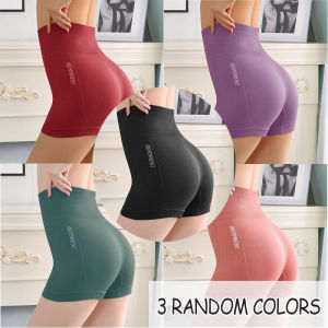 OK Bra 3Pc ขนาดพิเศษกางเกงขาสั้นออกกำลังกายสำหรับสตรีกระชับช่วงท้องยกสะโพกกีฬาโยคะกางเกงขาสั้น