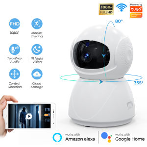 SMATRUL 1080P FHD CCTV Camera Tuya Smart Camera AI Auto Tracking PIR Motion Human Detection Camera Two Way Voice Call Indoor Home Security