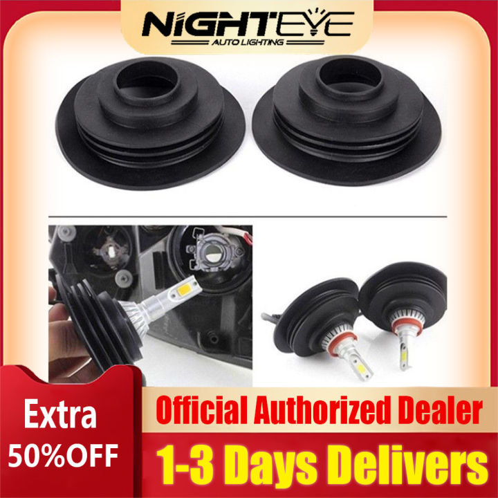 2Pcs Car Headlight Dust Covers - Universal Rubber Waterproof Seals For H1 H3 H4 H7 HB3 HB4 9005 9006 Bulbs