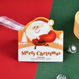 LITUILI 10pcs Thank You Merry Christmas Greeting Cards Handwriting Invitation Happy New Year Cards Kawaii Blessing Message Card Invitation for Guest