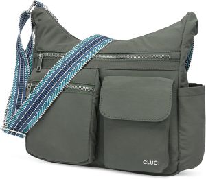 CLUCI Womens Travel Wallet Womens Waterproof Nylon Crossbody Bag Fashion Anti-theft Shoulder Bag