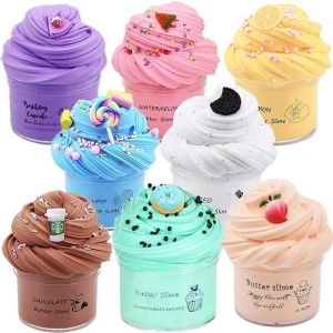 70ml Slime Fluffy Foam Clay DIY Soft Cotton Slime Kit Cloud Toys For Kids Fruit Cake Slime