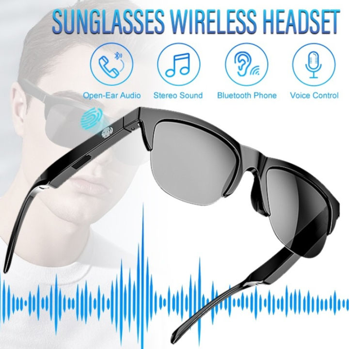 2024 NEW smart glasses wireless bluetooth earphone UV400 sunglasses  outdoor smart sport hands-free calling calling music anti-blue eyeglasses 
