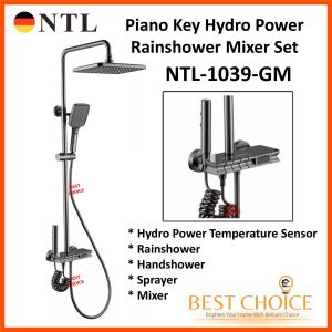 NTL Piano Key Rainshower with Mixer set come with LED Smart Display