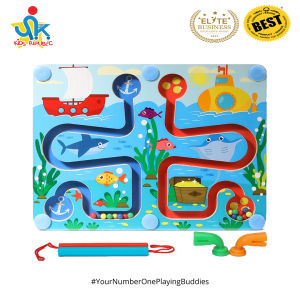 3D Wooden Magnetic Maze Puzzle Interactive Magnet Beads Maze Educational Toys for Kids